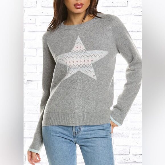 Michael Stars 'Eco Star Jacquard' Cashmere-Blend Sweater Women’s Small EUC - Picture 1 of 8